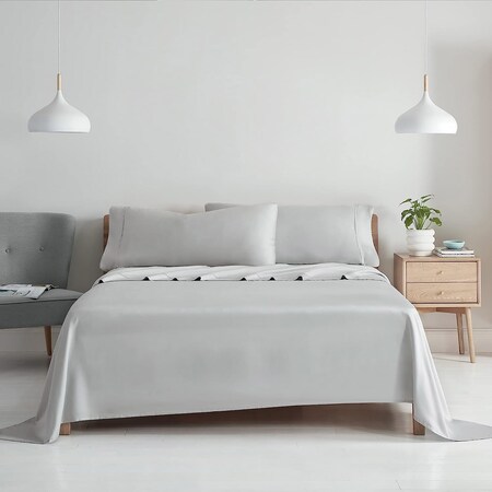 Monarch Brands Aston & Arden Tencel Pillowcase King, Light Grey, 2PK P-SS-KP-400-LG